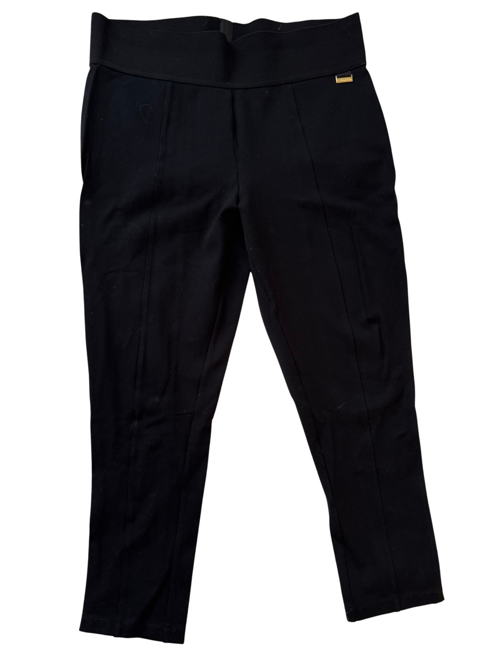Calvin Klein Wide Waistband Ponte Knit Pull-On Pants Black XL